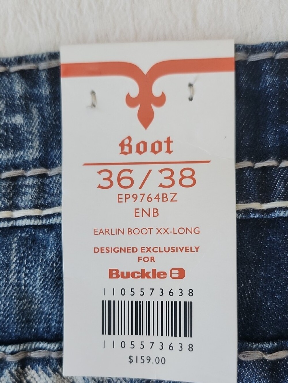 Rock Revival Earlin Bootcut Jeans Buckle Exclusive 36x38 XX-Long Heavy Stitch - Picture 14 of 16